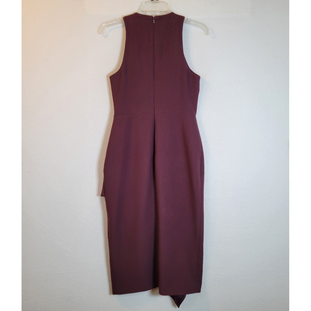 Cinq a Sept Womens Plum Piper Tank Ruffle Midi Dress Size 6 Purple Career Party - Picture 6 of 10